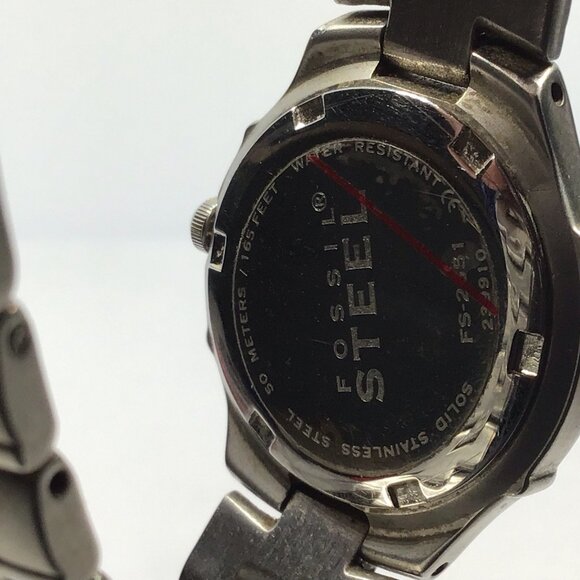 Fossil FS-2651 "STEEL" Women's Silver-Tone Quartz Watch 26mm Date Pre-owned - Picture 14 of 15